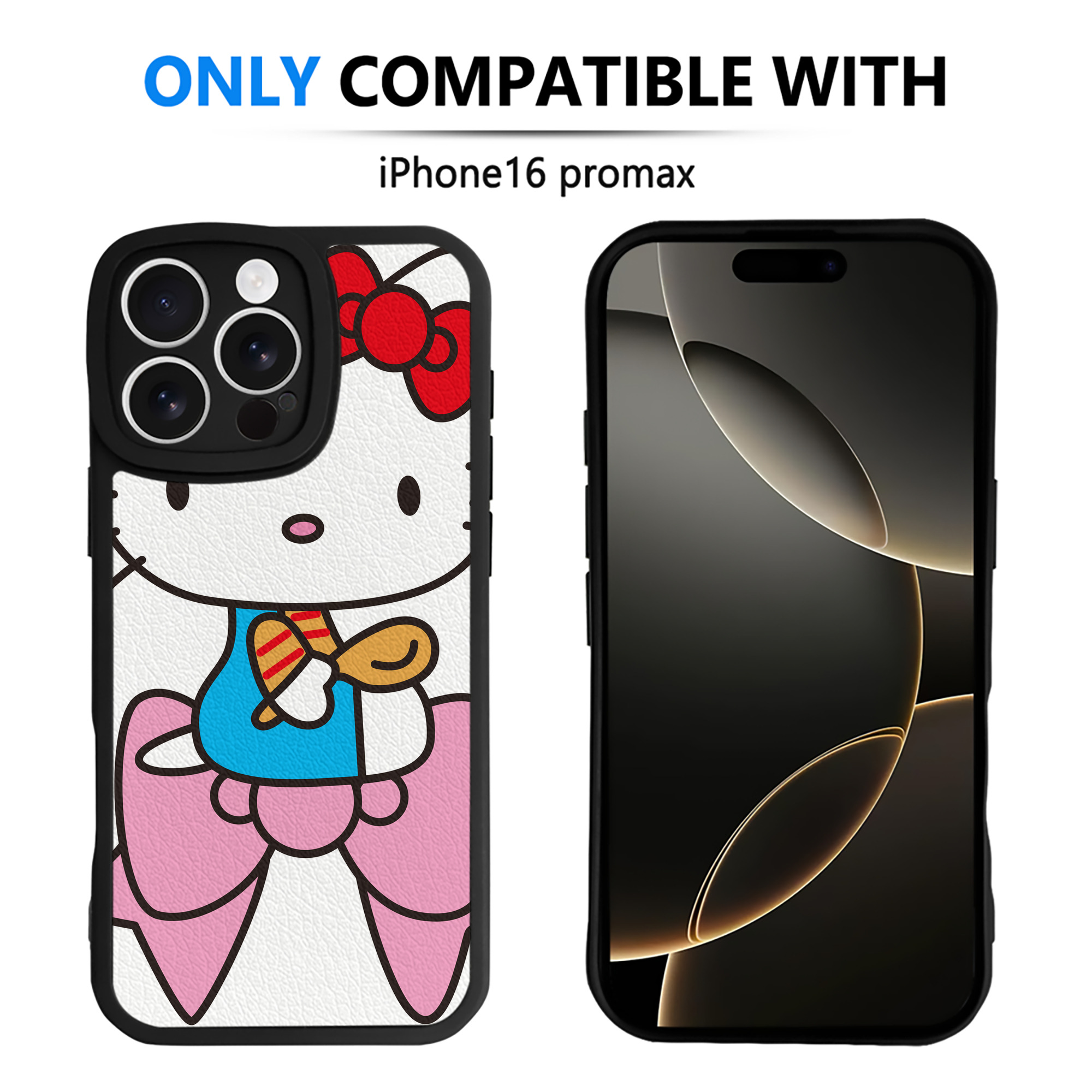 （画像用） Hello Kitty ハローキティ 【iPhone 16シリーズ対応】シリコンスマホケース（レザー調） 材質：シリコン